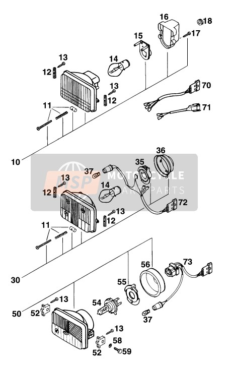 44111038000, BILUX-BULB 12V 35/35W BA20D, KTM, 1