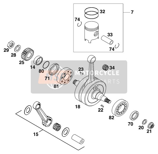 0888030050, Clavette Volant DIN6888-3X5X13, KTM, 3