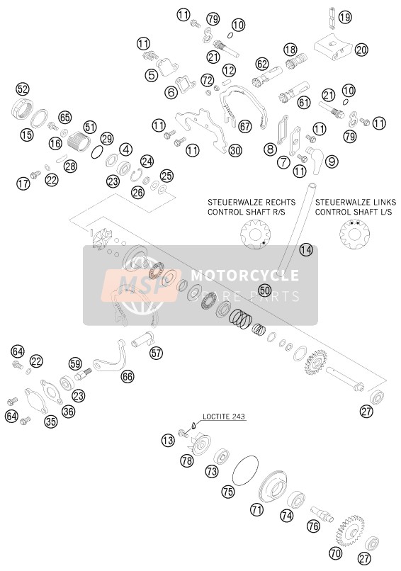 KTM 125 SX Europe 2008 Contrôle d'échappement pour un 2008 KTM 125 SX Europe