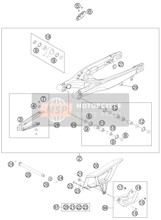 77304070030, Insertion Nut F. Chain Guide, KTM, 0
