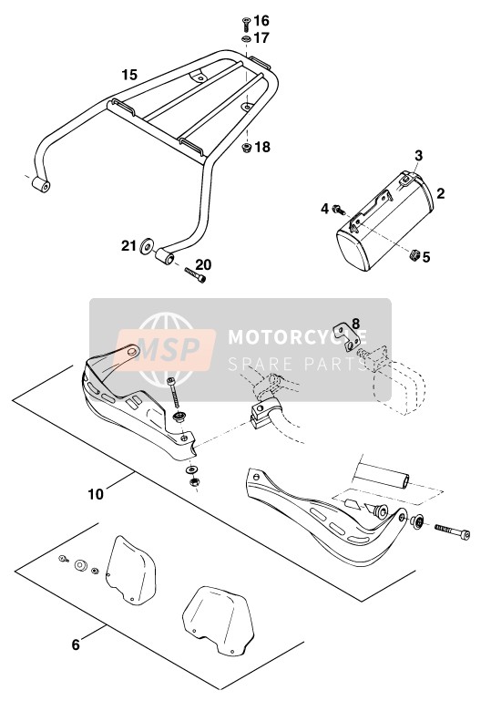 KTM 125 E-XC MARZ/OHL Europe 1995 Accessories for a 1995 KTM 125 E-XC MARZ/OHL Europe