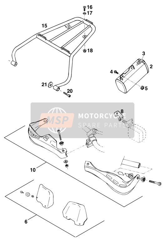 KTM 125 E-XC WP Europe 1995 Accessories for a 1995 KTM 125 E-XC WP Europe