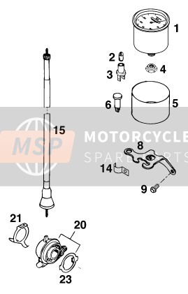 KTM 125 EXC M/O Europe (2) 1997 Instruments / Système de verrouillage pour un 1997 KTM 125 EXC M/O Europe (2)