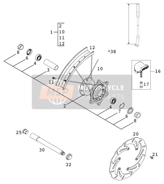 50309060000, Brake Disc Front D=260mm 2000, KTM, 0