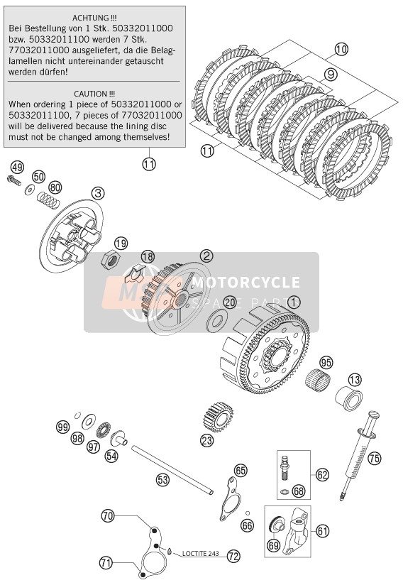 KTM 125 EXC Europe 2002 Clutch for a 2002 KTM 125 EXC Europe