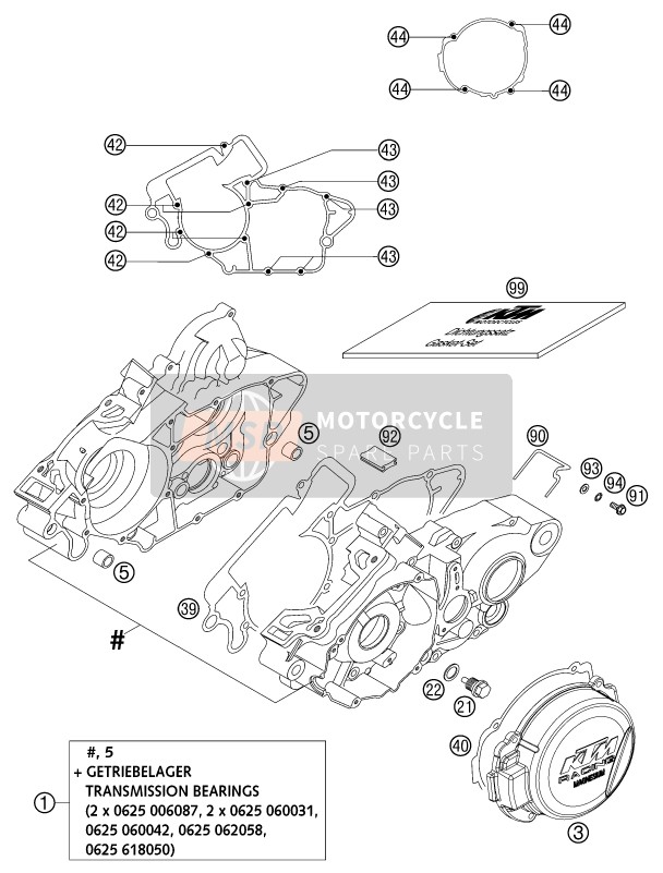 52330000244, Engine Case Cpl.M.Tran.Bear', KTM, 0