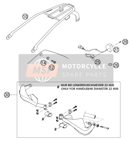 KTM 125 EXC Great Britain 2003 Accessories for a 2003 KTM 125 EXC Great Britain