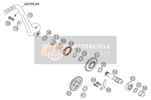 KTM 125 EXC Great Britain 2004 Calciatore Di Avvio per un 2004 KTM 125 EXC Great Britain