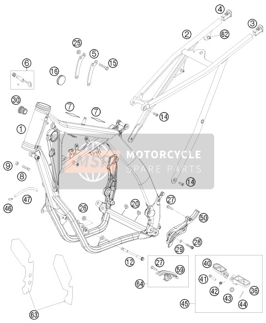 KTM 125 EXC Europe 2008 Frame for a 2008 KTM 125 EXC Europe