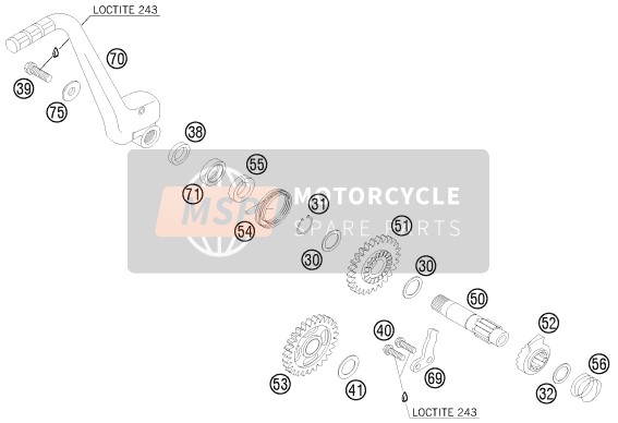 KTM 125 EXC Europe 2008 Calciatore Di Avvio per un 2008 KTM 125 EXC Europe