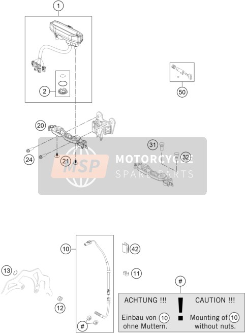KTM 125 EXC Europe 2015 Instruments / Lock System for a 2015 KTM 125 EXC Europe