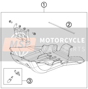 KTM 125 EXC Europe 2016 Engine Guard for a 2016 KTM 125 EXC Europe