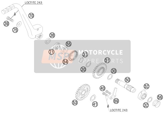 KTM 125 EXC FACTORY EDITION Europe 2015 Démarreur au pied pour un 2015 KTM 125 EXC FACTORY EDITION Europe