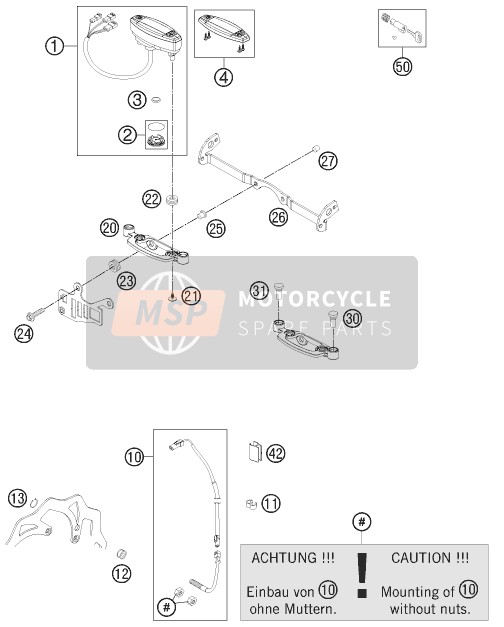 KTM 125 EXC SIX-DAYS Europe 2013 Instruments / Lock System for a 2013 KTM 125 EXC SIX-DAYS Europe