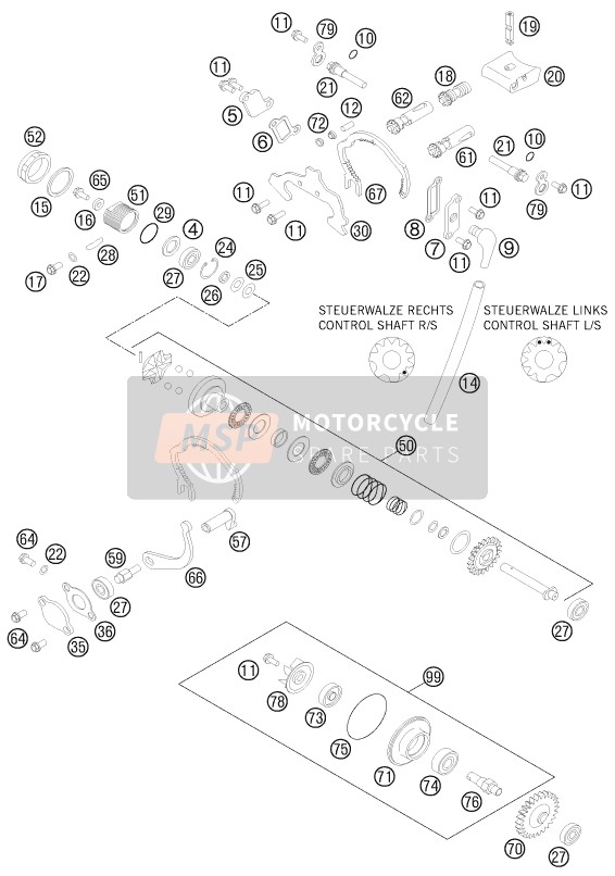 KTM 125 EXC SIX-DAYS Europe 2016 Control de escape para un 2016 KTM 125 EXC SIX-DAYS Europe