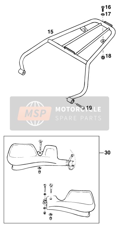 KTM 125 LC2 100 Europe 1998 Accessoires voor een 1998 KTM 125 LC2 100 Europe