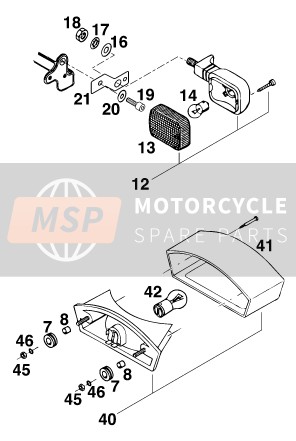 KTM 125 LC2 100 EUROPA Europe 1996 Lighting System for a 1996 KTM 125 LC2 100 EUROPA Europe