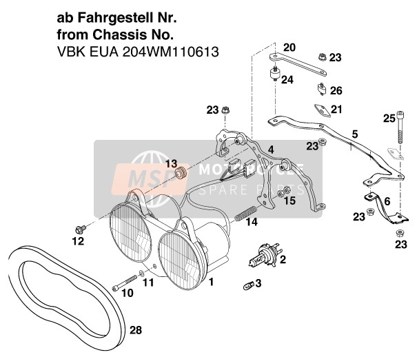 KTM 125 STING Europe 1998 Piezas nuevas para un 1998 KTM 125 STING Europe