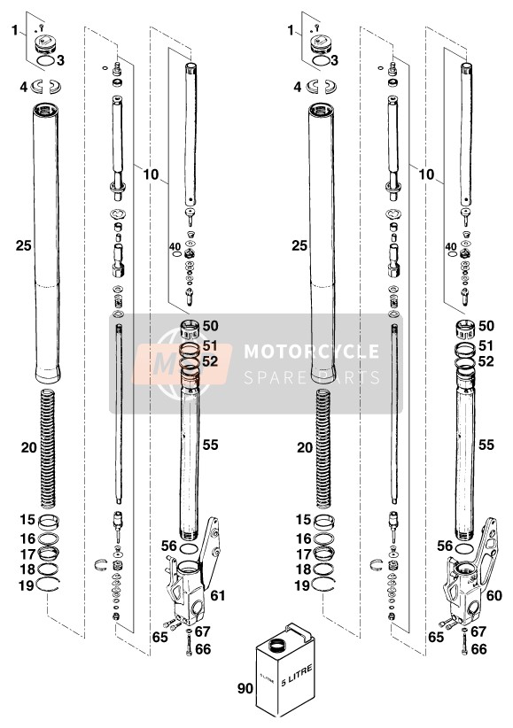 Front Fork Disassembled