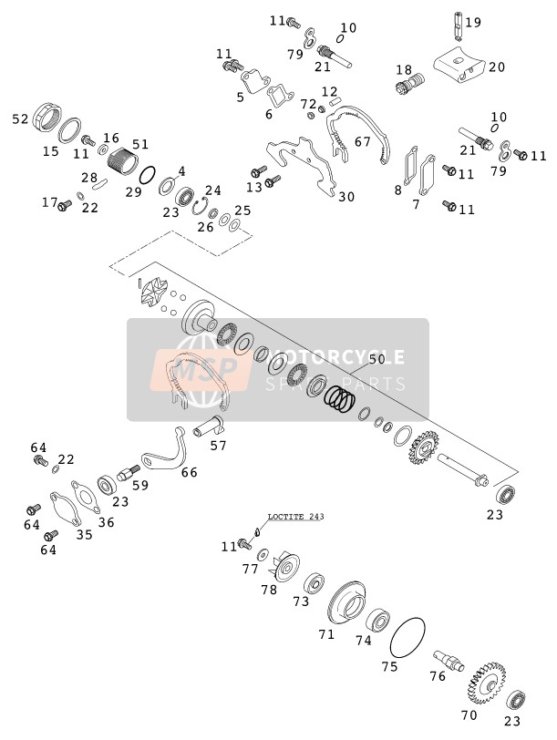 KTM 125 SUPERMOTO 100 Europe 2001 Contrôle d'échappement pour un 2001 KTM 125 SUPERMOTO 100 Europe