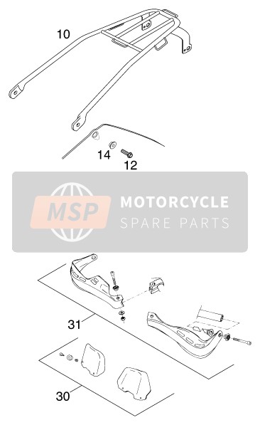 KTM 125 SUPERMOTO 80 Europe 2000 Accessories for a 2000 KTM 125 SUPERMOTO 80 Europe