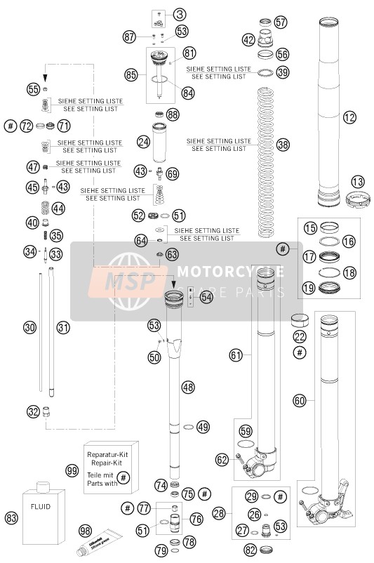 91410029S, Jeu De Ress. 4, 8N/MM D=5, 25mm, KTM, 0