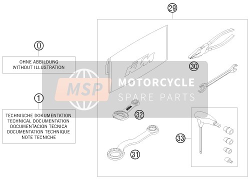 KTM 125 SX Europe 2010 SEPARATES GEHÄUSE für ein 2010 KTM 125 SX Europe