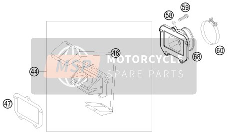 KTM 125 SX USA 2013 Caja de válvula de láminas para un 2013 KTM 125 SX USA