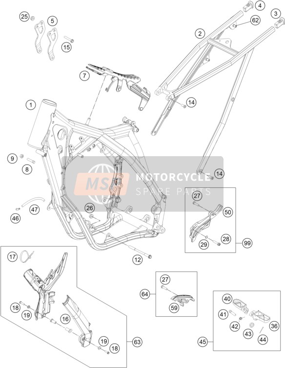 KTM 125 SX USA 2015 Rahmen für ein 2015 KTM 125 SX USA