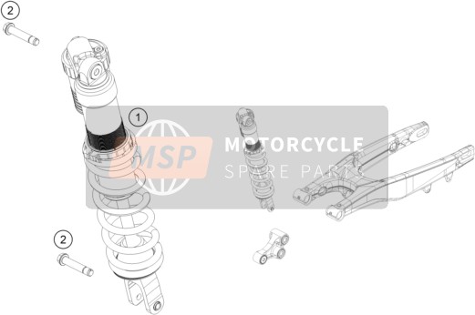 KTM 125 SX Europe 2016 Schokdemper voor een 2016 KTM 125 SX Europe