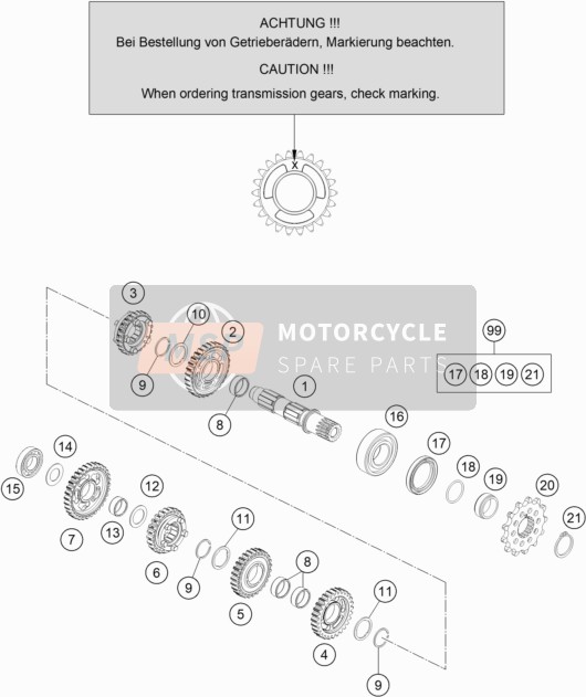 50533010000, Countershaft Cmpl., KTM, 0