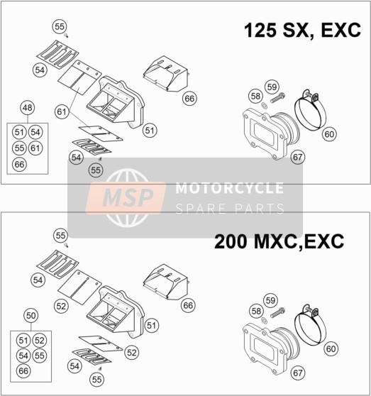 KTM 125 SXS Europe 2001 MEMBRANVENTILGEHÄUSE für ein 2001 KTM 125 SXS Europe