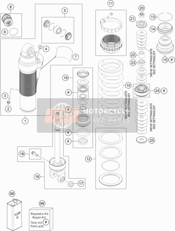 46181242S1, Monoshock Case M53X1 Inc Pipe, KTM, 0