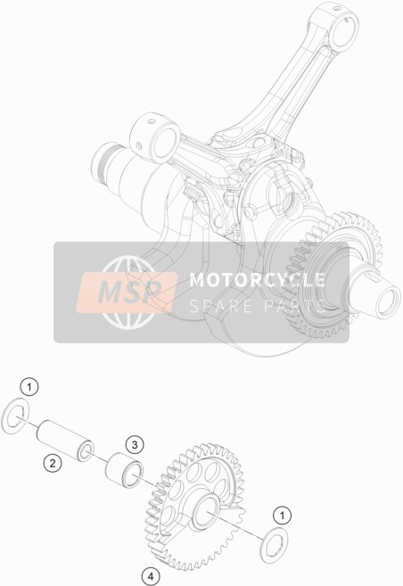 KTM 1290 S Adventure S, silver  2019 AUSGLEICHSWELLE für ein 2019 KTM 1290 S Adventure S, silver 