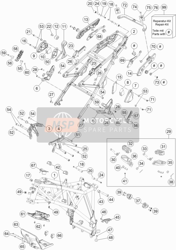 60712033000, Spacer Case Clamp Left, KTM, 0