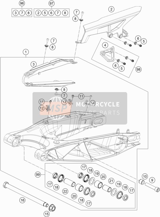 KTM 1290 Super Adventure R TKC Japan 2017 Swing Arm for a 2017 KTM 1290 Super Adventure R TKC Japan