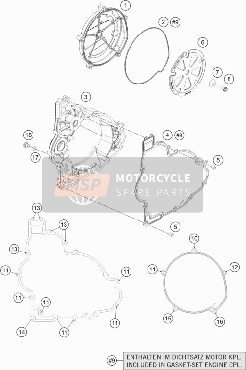 KTM 1290 Super Adventure T Europe 2017 Clutch Cover for a 2017 KTM 1290 Super Adventure T Europe