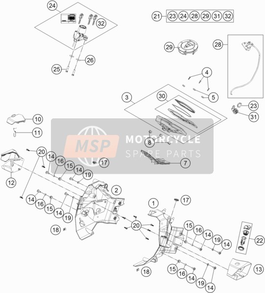 KTM 1290 SUPER ADVENTURE T USA 2017 Instruments / Lock System for a 2017 KTM 1290 SUPER ADVENTURE T USA
