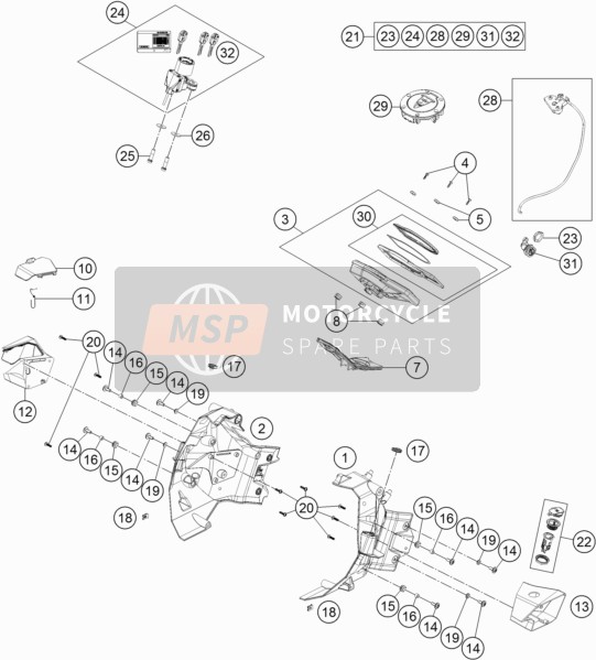 KTM 1290 SUPER ADVENTURE WH ABS Australia 2015 Instruments / Lock System for a 2015 KTM 1290 SUPER ADVENTURE WH ABS Australia