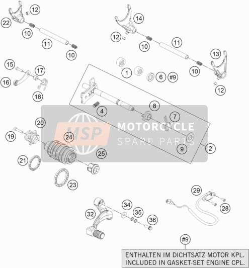 KTM 1290 SUPER ADVENTURE WH ABS Australia 2015 Shifting Mechanism for a 2015 KTM 1290 SUPER ADVENTURE WH ABS Australia