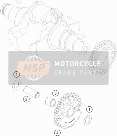 KTM 1290 SUPER ADVENTURE WH ABS USA 2016 Arbre d'équilibrage pour un 2016 KTM 1290 SUPER ADVENTURE WH ABS USA