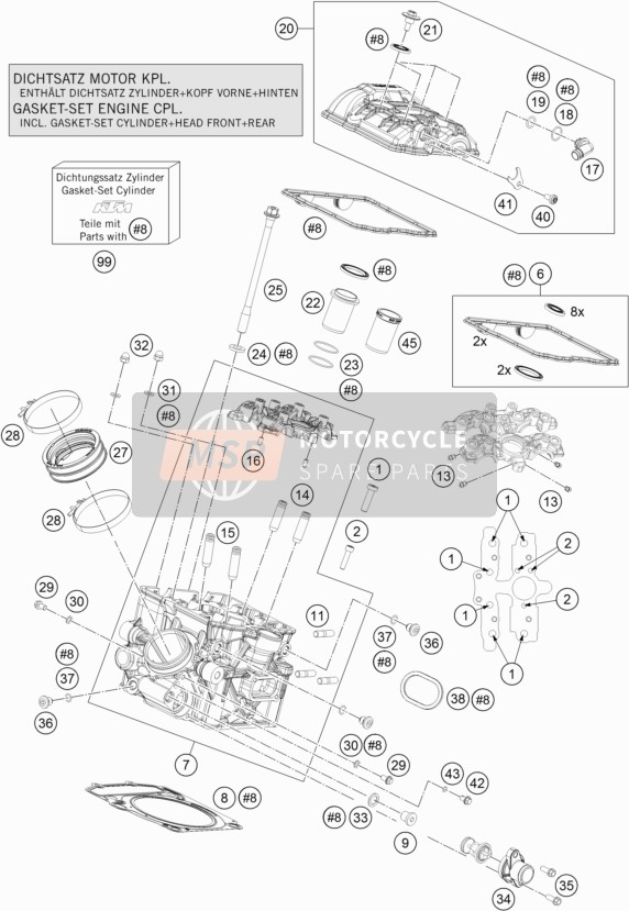 KTM 1290 SUPER ADVENTURE WH ABS China 2016 Culasse arrière pour un 2016 KTM 1290 SUPER ADVENTURE WH ABS China