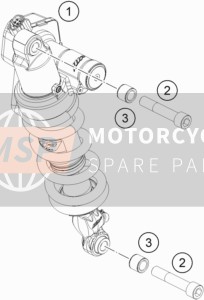 KTM 1290 SUPER ADVENTURE WH ABS USA 2016 Stoßdämpfer für ein 2016 KTM 1290 SUPER ADVENTURE WH ABS USA