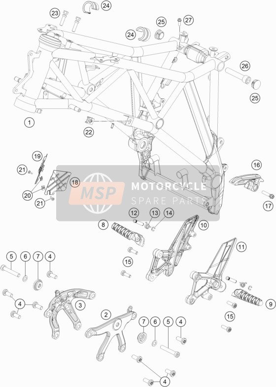 KTM 1290 SUPER DUKE GT OR. ABS USA 2016 Cuadro para un 2016 KTM 1290 SUPER DUKE GT OR. ABS USA