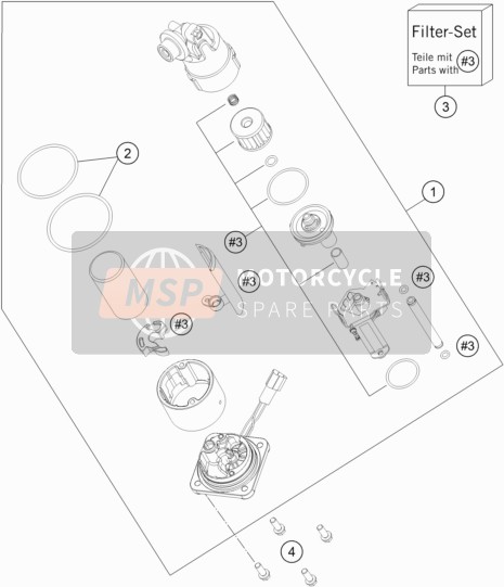 KTM 1290 Super Duke R, black Europe 2018 Pompe à carburant pour un 2018 KTM 1290 Super Duke R, black Europe