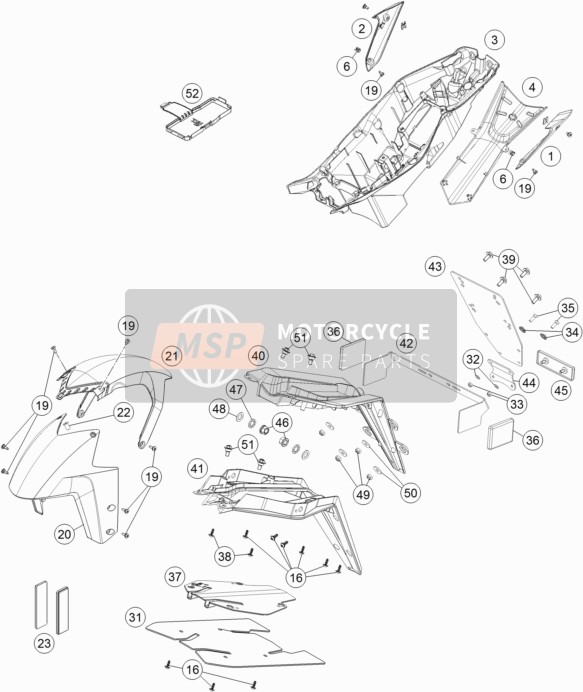 61608018000, Tail End Lower Part, KTM, 0