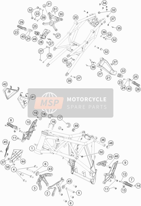 61603002000301, Subframe, KTM, 0