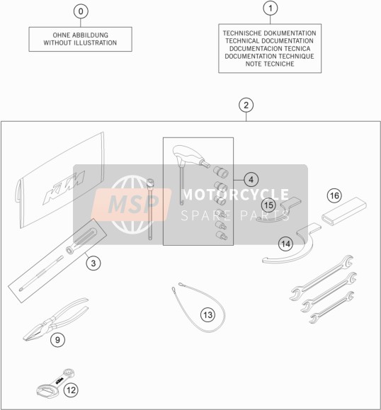 KTM 1290 SUPERDUKE R BLACK ABS France 2014 Separate Enclosure for a 2014 KTM 1290 SUPERDUKE R BLACK ABS France