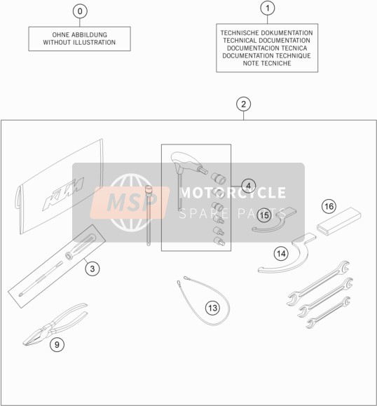 KTM 1290 SUPERDUKE R BLACK ABS France 2015 Separate Enclosure for a 2015 KTM 1290 SUPERDUKE R BLACK ABS France
