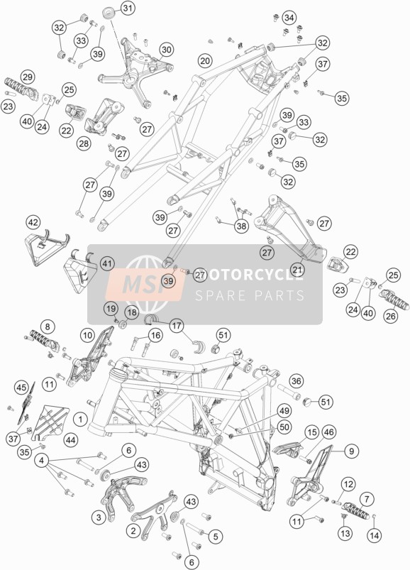 KTM 1290 SUPERDUKE R BLACK ABS France 2016 Frame for a 2016 KTM 1290 SUPERDUKE R BLACK ABS France